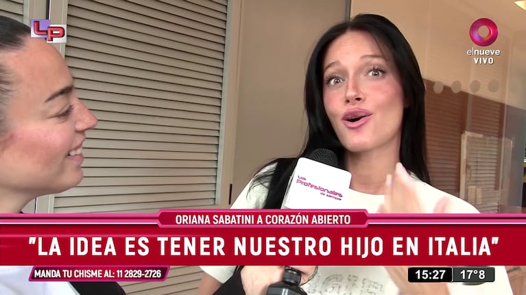 Oriana Sabatini con Los Profesionales de Siempre.