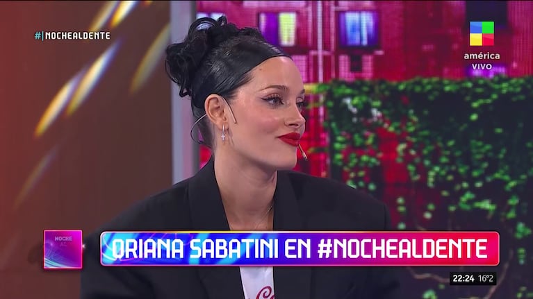 Oriana Sabatini en Noche al Dente.