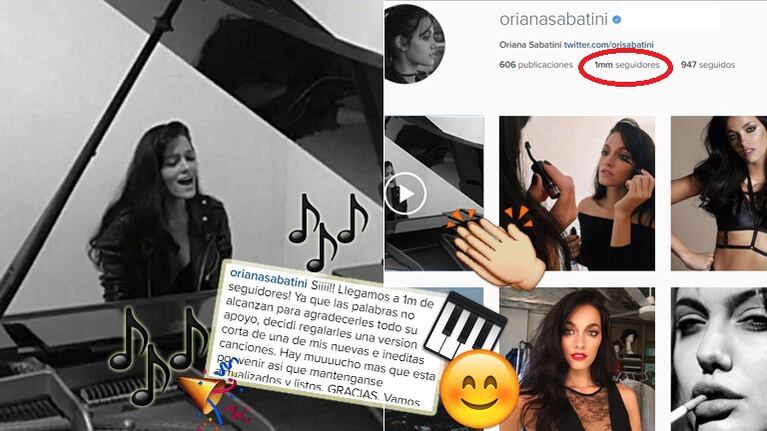 Oriana Sabatini llegó al millón en Instagram (Foto: Instagram)