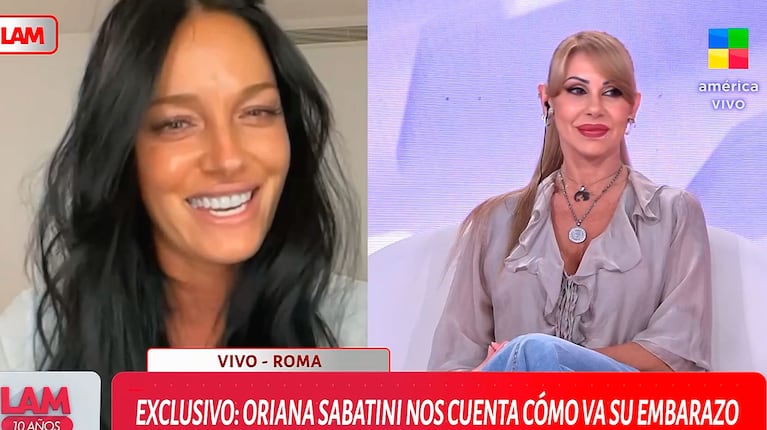 Oriana Sabatini reveló si está más o menos fogosa embarazada (Foto: captura de América TV, LAM)