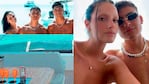 Oriana Sabatini y Paulo Dybala disfrutan de sus vacaciones con Tucu Correa.