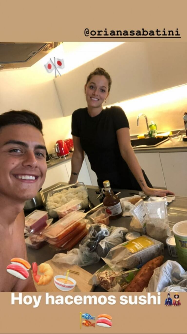 Oriana Sabatini y Paulo Dybala, expertos en la cocina japonesa: "MasterChef sushi"