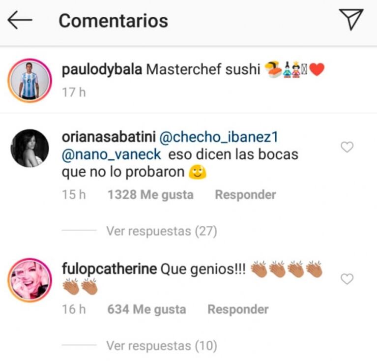 Oriana Sabatini y Paulo Dybala, expertos en la cocina japonesa: "MasterChef sushi"