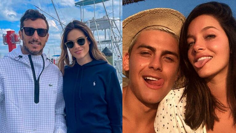 Oriana Sabatini y Paulo Dybala jugaron al tenis con Pico Mónaco y Diana Arnopulos en Miami.