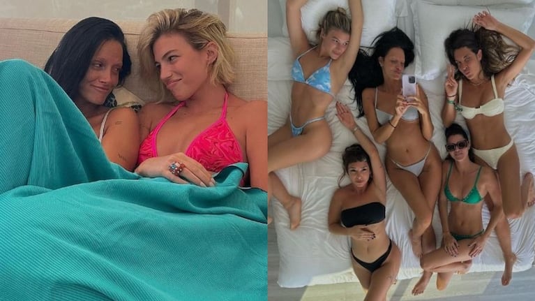 Oriana Sabatini y Stefi Roitman se divirtieron con amigas en Qatar, a horas de la final del Mundial (Fotos: Instagram)