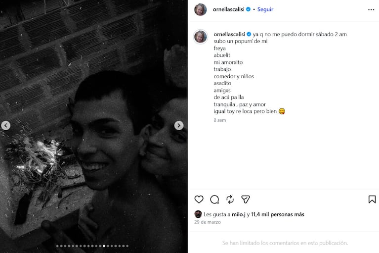 Ornella Scalisi, la novia de Milo J (Fotos de Instagram)