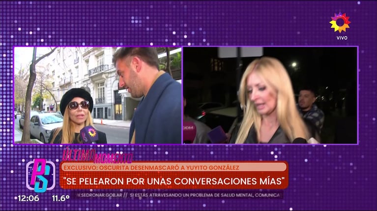 Oscurita habló de Yuyito González (Foto: captura de eltrece).