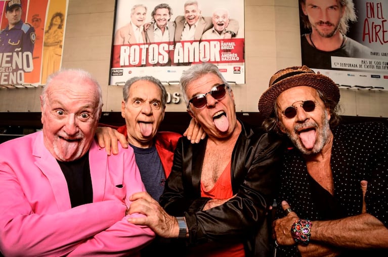 Osvaldo Laport, Hugo Arana, Victor Laplace y Osvaldo Laport habían protagonizado Rotos de Amor en el verano de 2020. (Foto: TN.com.ar)