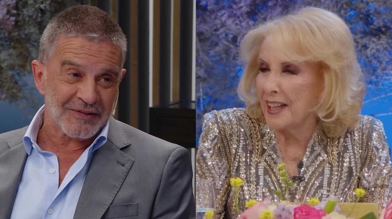 Osvaldo Laport y Mirtha Legrand  (Fotos: capturas eltrece)