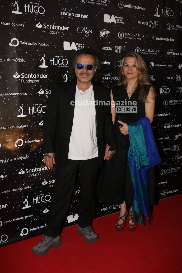 Osvaldo Laport y Viviana Sáez en los Premios Hugo (Foto: Movilpress).