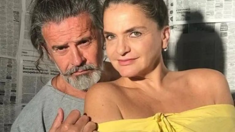 Osvaldo Laport y Viviana Sáez en una foto de pareja