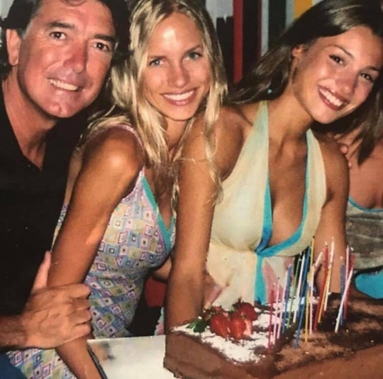 Otros tiempos: Carola del Bianco junto a Pampita y Pancho Dotto.