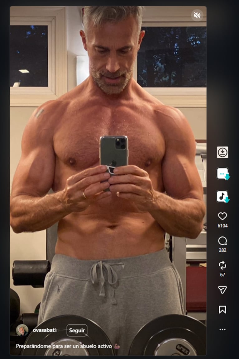 Ova Sabatini se prepara para ser "un abuelo activo". Crédito: Instagram