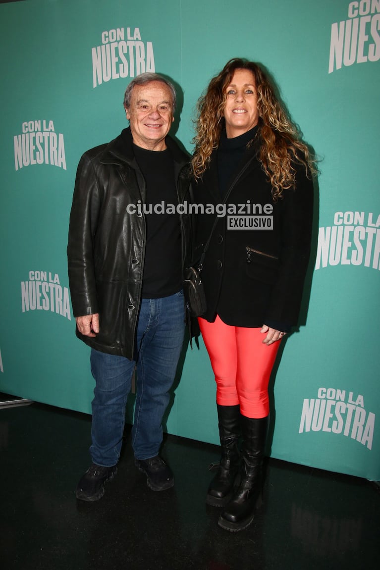 Pablo Codevila y Noelí Calvo en el estreno de Con la Nuestra (Foto: Movilpress).