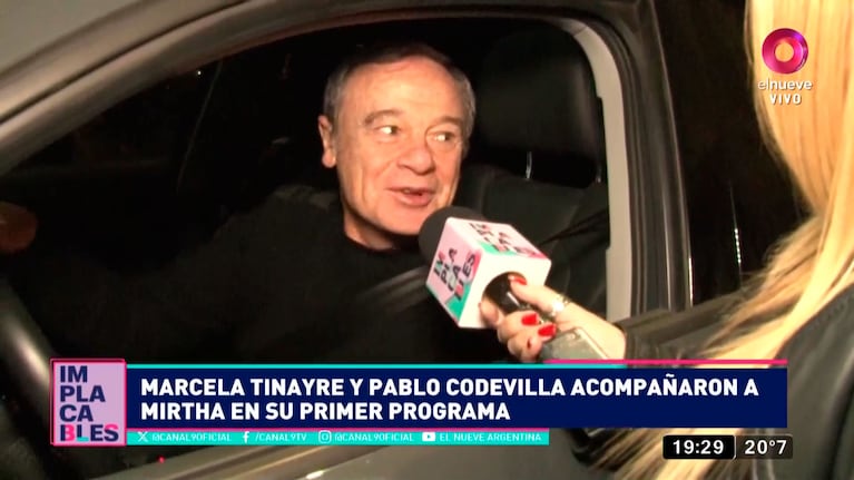 Pablo Codevilla en un móvil con Implacables.