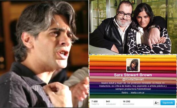 Pablo Echarri le respondió a Jorge Lanata y Sara Stewart Brown lo cruzó en Twitter (Fotos: Web)