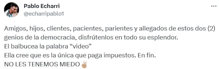 Pablo Echarri les dedicó un picante mensaje a quienes lo escracharon con Nancy Dupláa en el aeropuerto