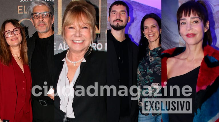 Pablo Echarri, Nancy Dupláa, Soledad Silveyra, Fran Tinelli, Paula Robles y Paola Krum en el estreno del documental de China Zorrilla (Fotos: Movilpress).
