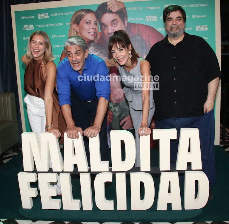 Pablo Echarri, Paola Krum, Carlos Portaluppi e Inés Palombo estrenan "Maldita Felicidad" (Foto: Movilpress).
