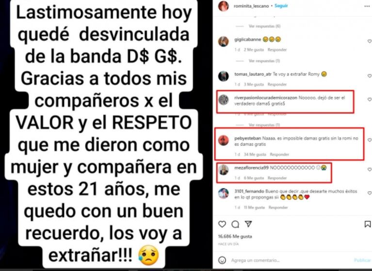 Pablo Lescano sufre la furia de los fans de Damas Gratis por desvincular a Romina: "¿Por qué echaste a tu hermana?"