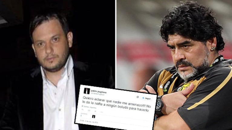 Pablo Pugliese y un tweet sin filtro para Diego Maradona. (Foto: Web)