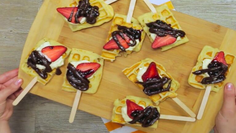 Paletas de waffles: si sos fanático de lo dulce, esta receta es para vos