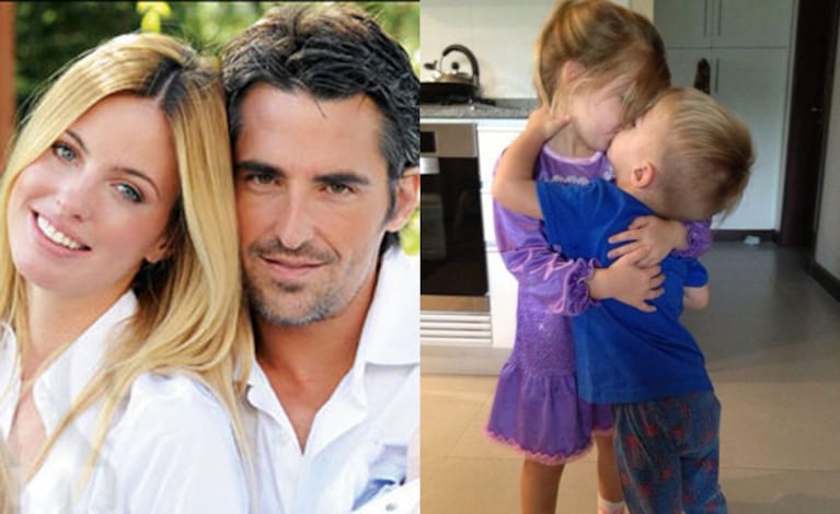 Palladini subió una tierna foto de sus hijos y saludó a su mujer (Foto: Web y Twitter). 