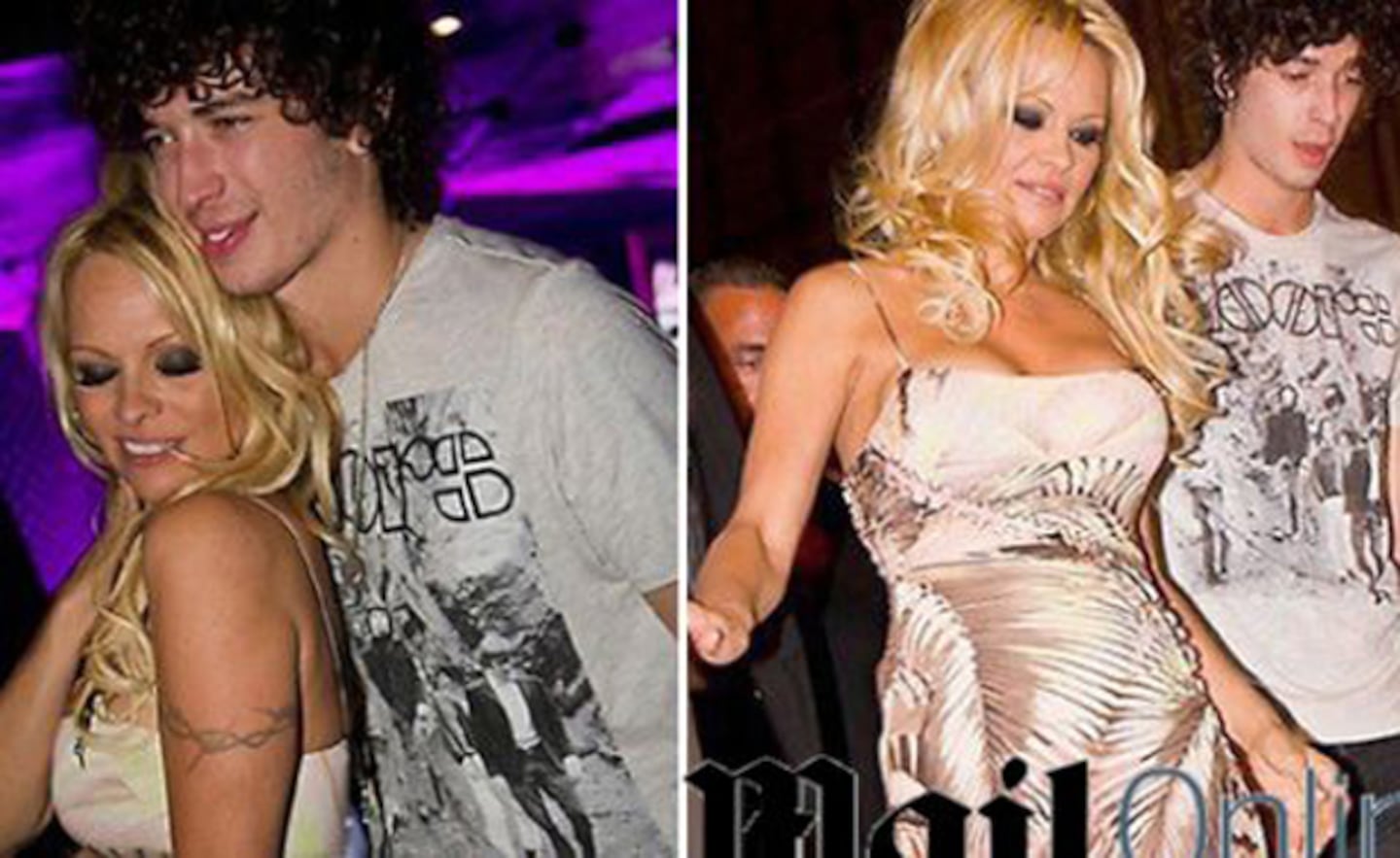 Pamela Anderson, mimosa con un joven de 23 años. (Foto: Daily Mail)