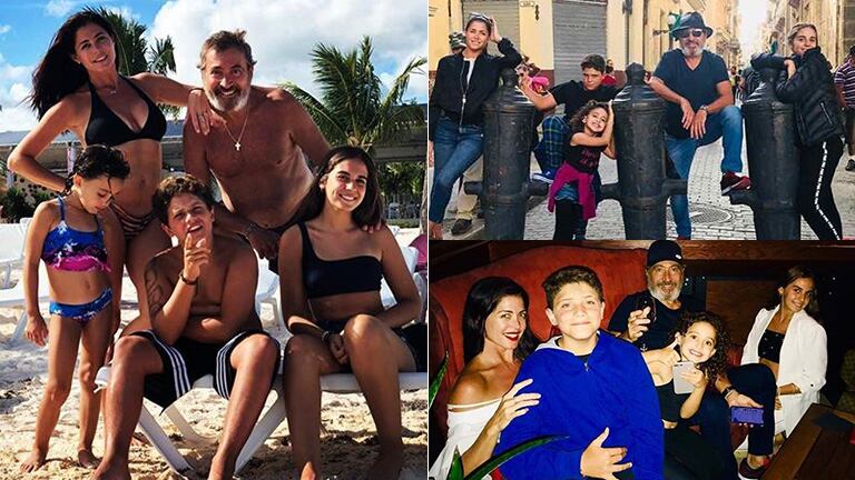 Pamela David, relajada con su familia en sus vacaciones (Fotos: Instagram).