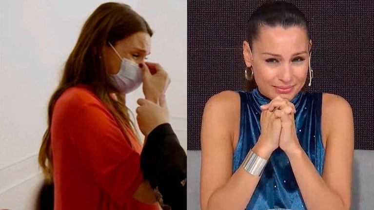 Pampita, angustiada en su reality show.