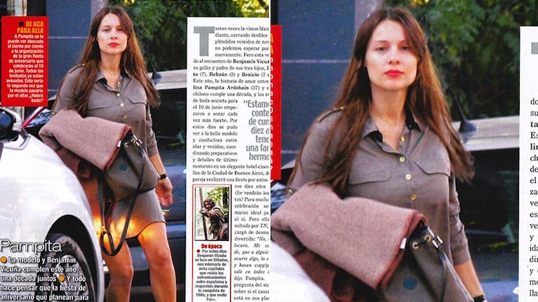 Pampita Ardohain al natural. (Foto: revista Paparazzi)