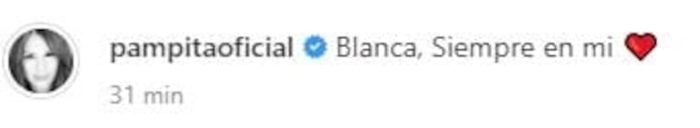 Pampita compartió un emotivo video de su hija Blanca cantándole una canción en el aniversario de su muerte: "En mi corazón"