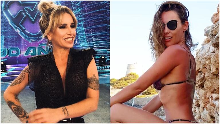 Pampita compartió una foto súper sexy y Flor Peña la desafió: Ella en el Mediterráneo y yo, en Cabaret
