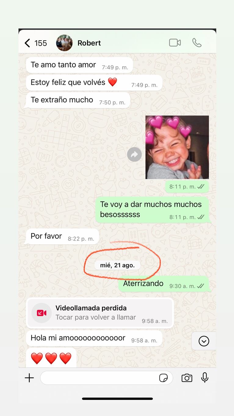 Pampita confirmó su separación de Roberto García Moritán y expuso todos sus chats. Foto Instagram
