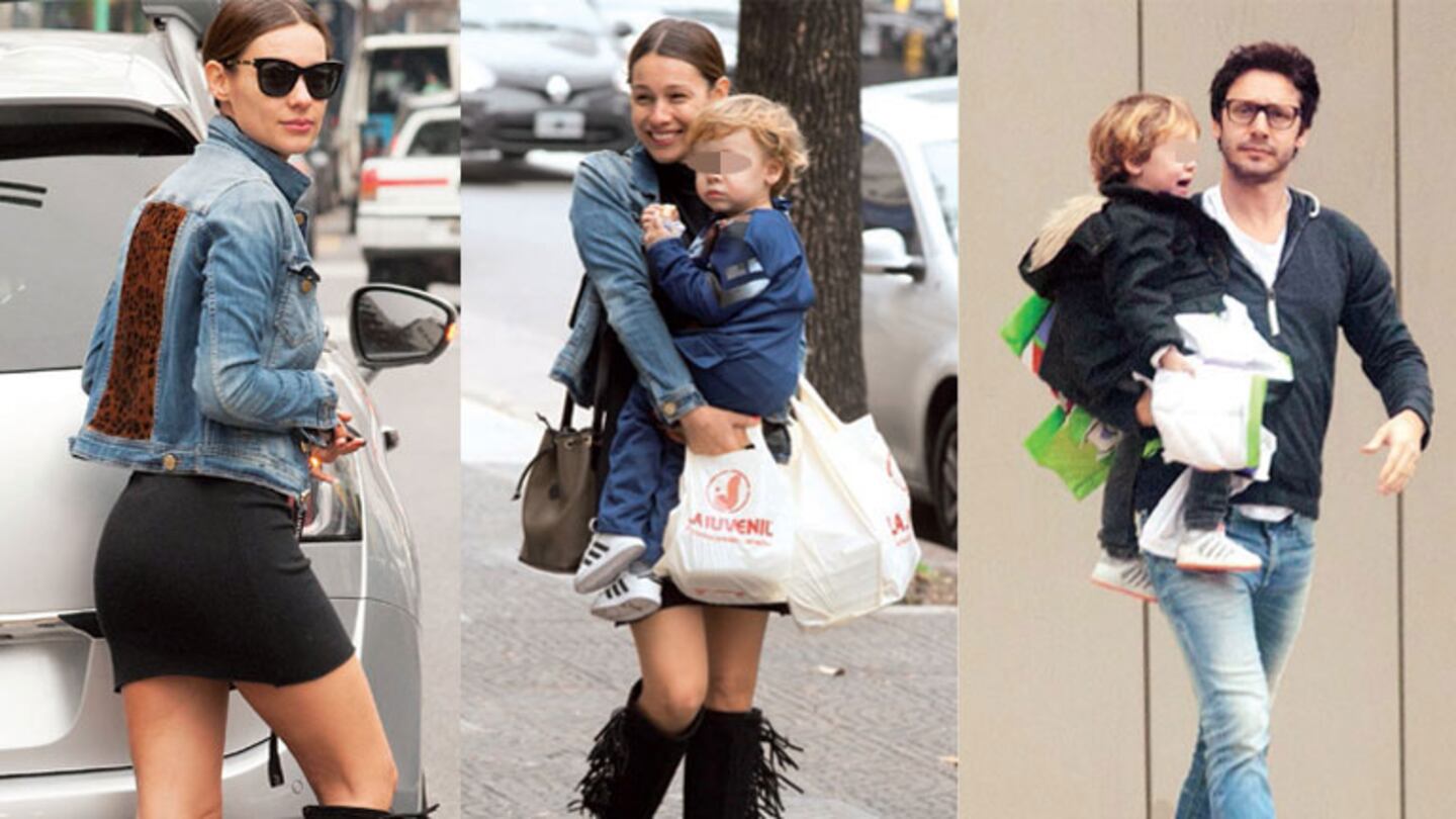 Pampita, diosa total junto a Vicuña y sus hijos (Fotos: Paparazzi). 