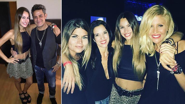 Pampita disfrutó del recital de Alejandro Sanz junto a sus amigas