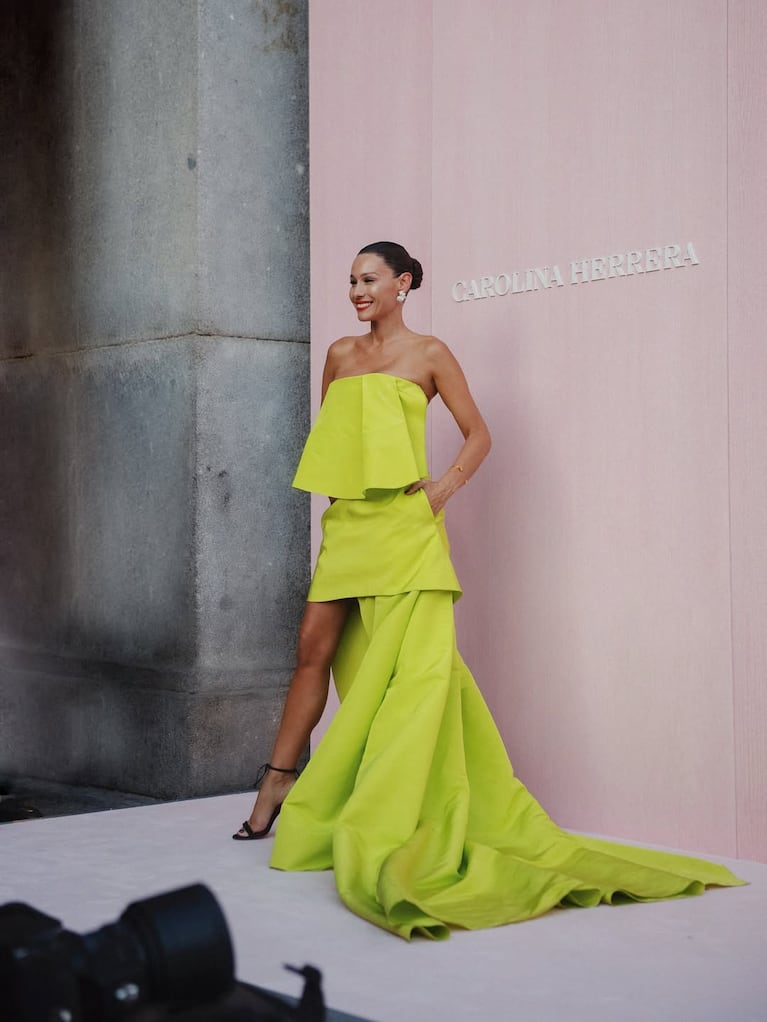 Pampita en el desfile de Carolina Herrera en Madrid (Foto: captura Instagram/@pampita).