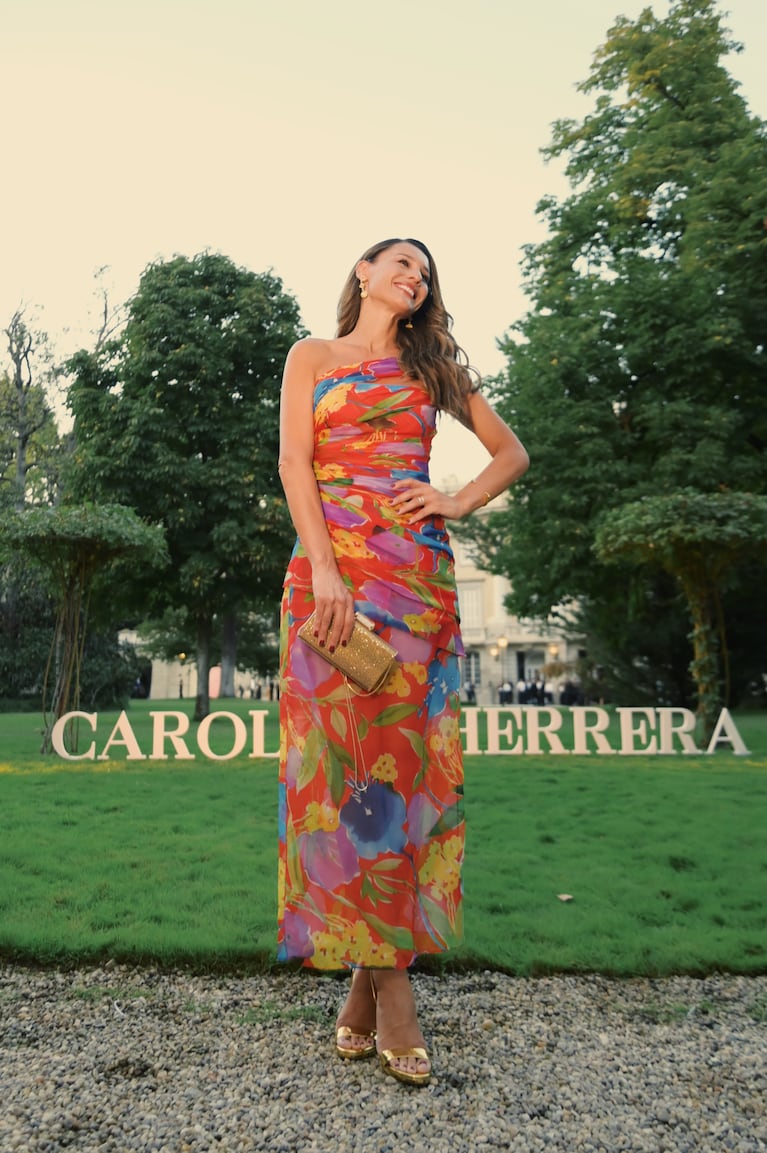 Pampita en el desfile de Carolina Herrera en Madrid (Foto: prensa).