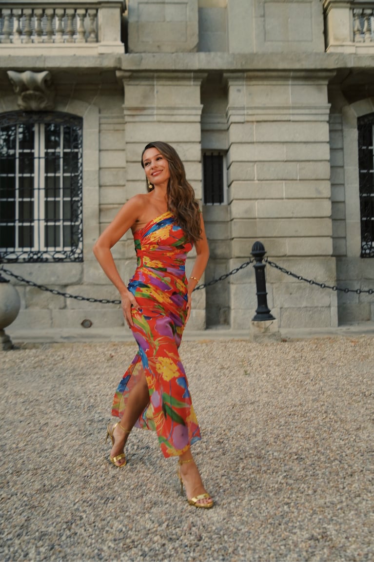 Pampita en el desfile de Carolina Herrera en Madrid (Foto: prensa).