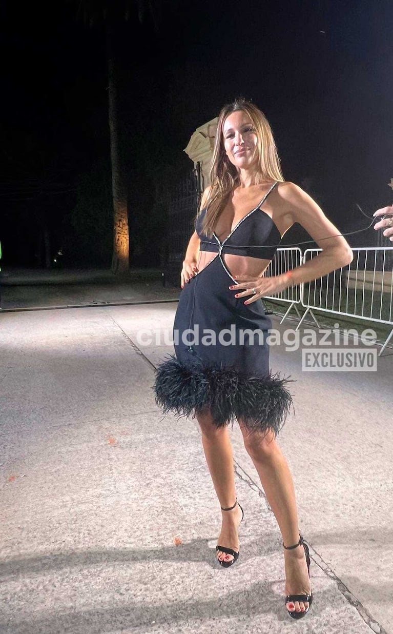 Pampita en la boda de Candelaria Tinelli y Coti Sorokin. (Foto: Movilpress)