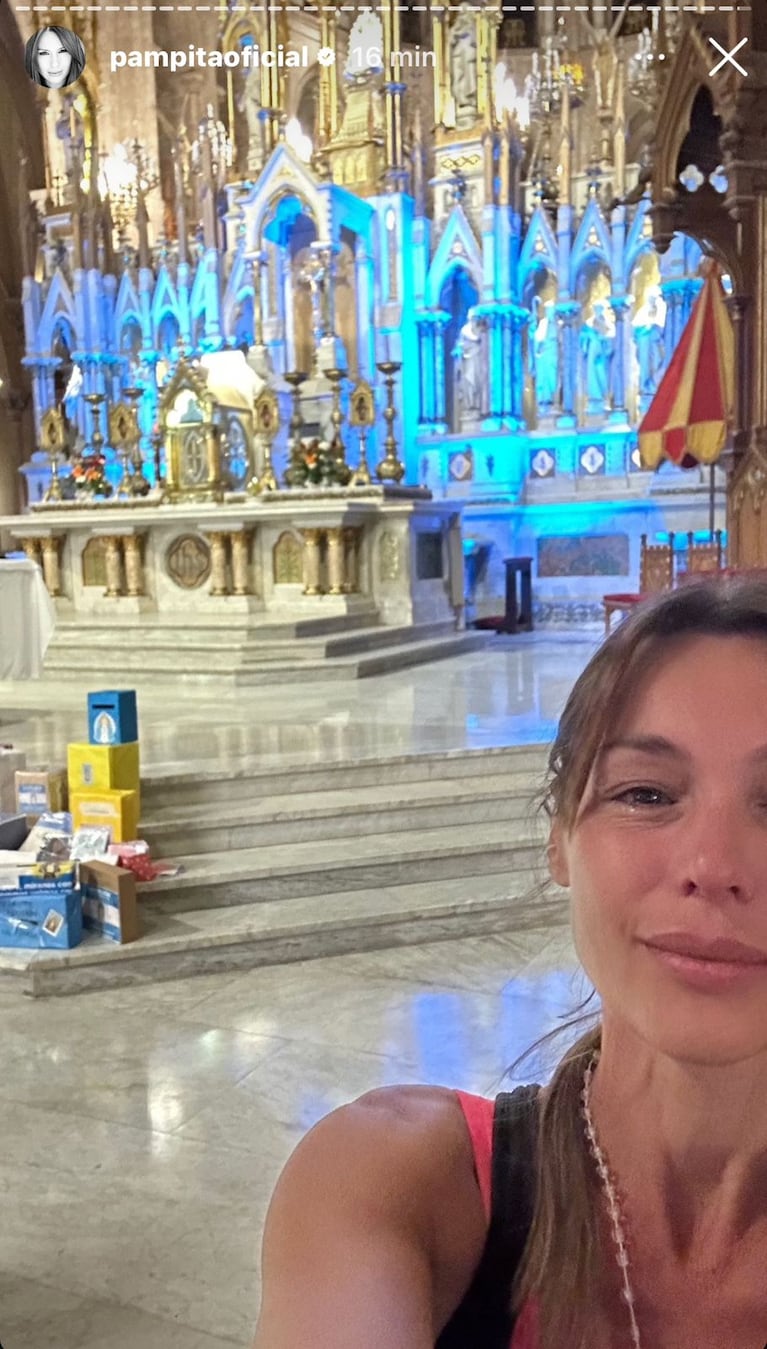 Pampita en la peregrinación a Luján (Foto: captura de Instagram).