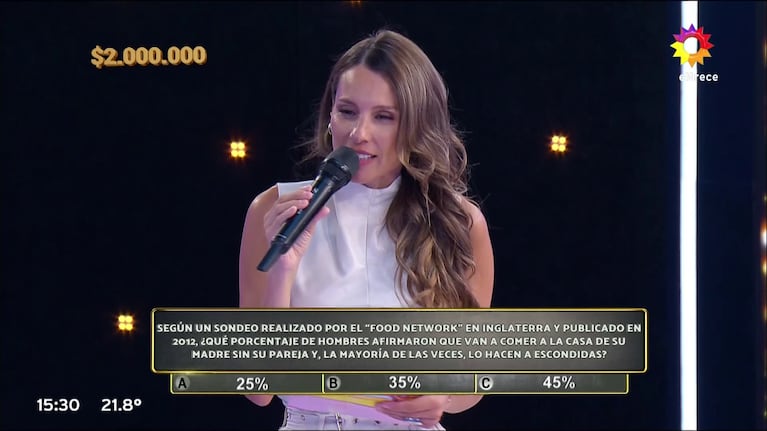 Pampita en Los 8 Escalones (Foto: captura de eltrece).