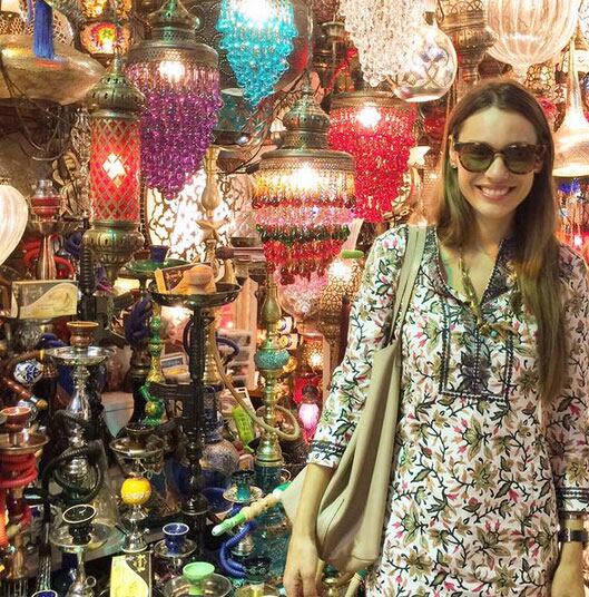 Pampita, en Turquía (Foto: Twitter)