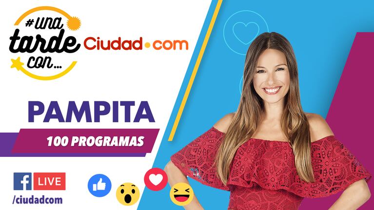 Pampita en #UnaTardeCon por Facebook Live.
