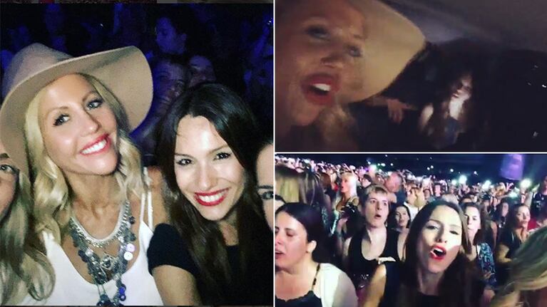 Pampita fue con amigas al recital de Enrique Iglesias: ¡fotos y videos de su salida de soltera!