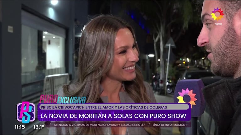 Pampita habló en Puro Show (Foto: captura de eltrece).