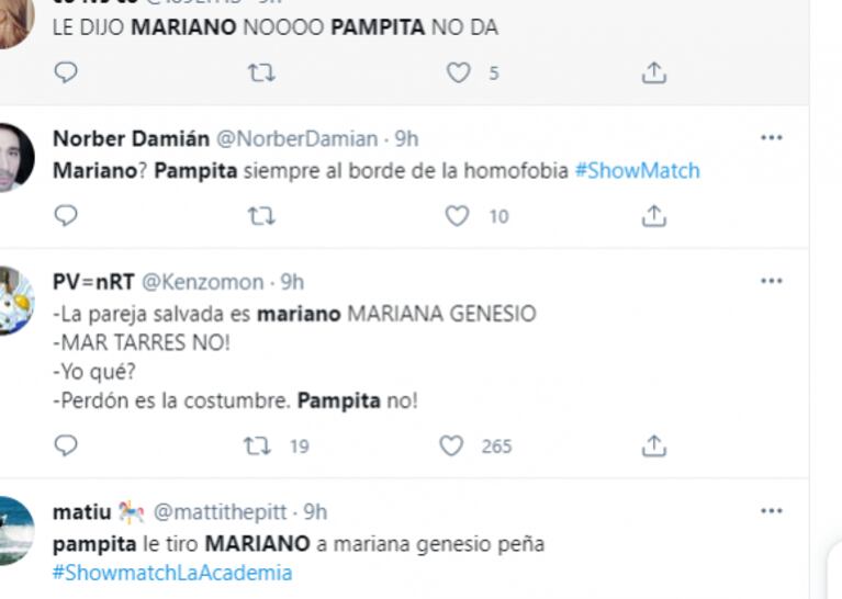 Pampita llamó Mariano a Mariana Genesio Peña en ShowMatch y se disculpó en vivo: "Tuve un acto fallido horrible"