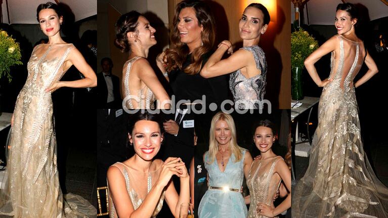 Pampita lució espléndida en la gala a beneficio del Hospital Austral (Fotos: Movilpress). 