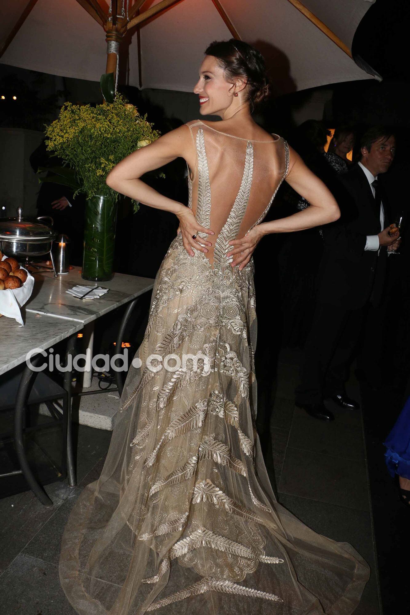 Pampita lució espléndida en la gala a beneficio del Hospital Austral (Fotos: Movilpress). 