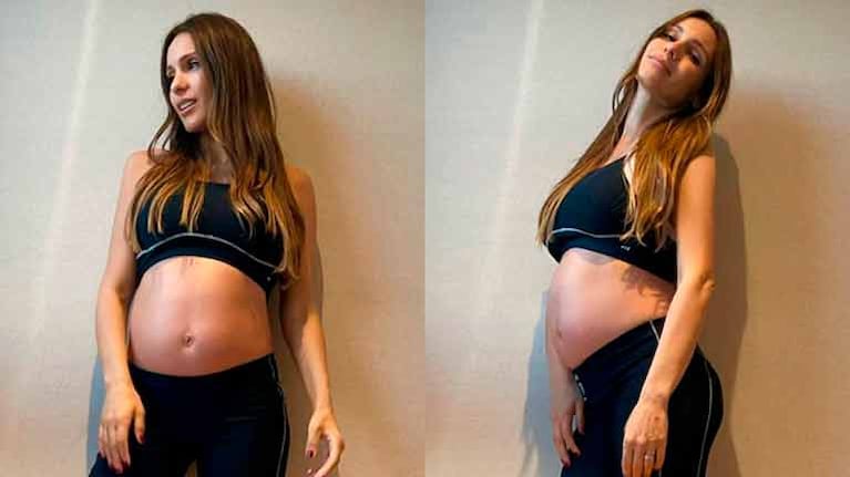 Pampita lució su hermosa pancita de embarazada con un outfit deportivo